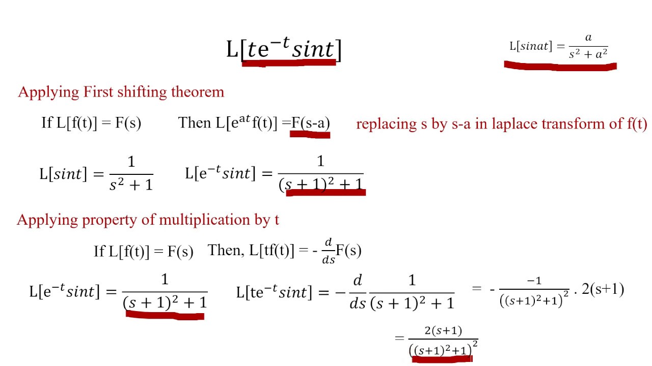 Laplace Transforms using properties | B.Tech Maths | KTU previous year ...