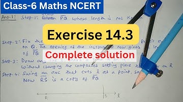Class 6 Maths NCERT Exercise 14.3 Full solved | Chapter 14 Practical Geometry