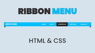 Create Ribbon Style Navigation menu [ HTML CSS ]