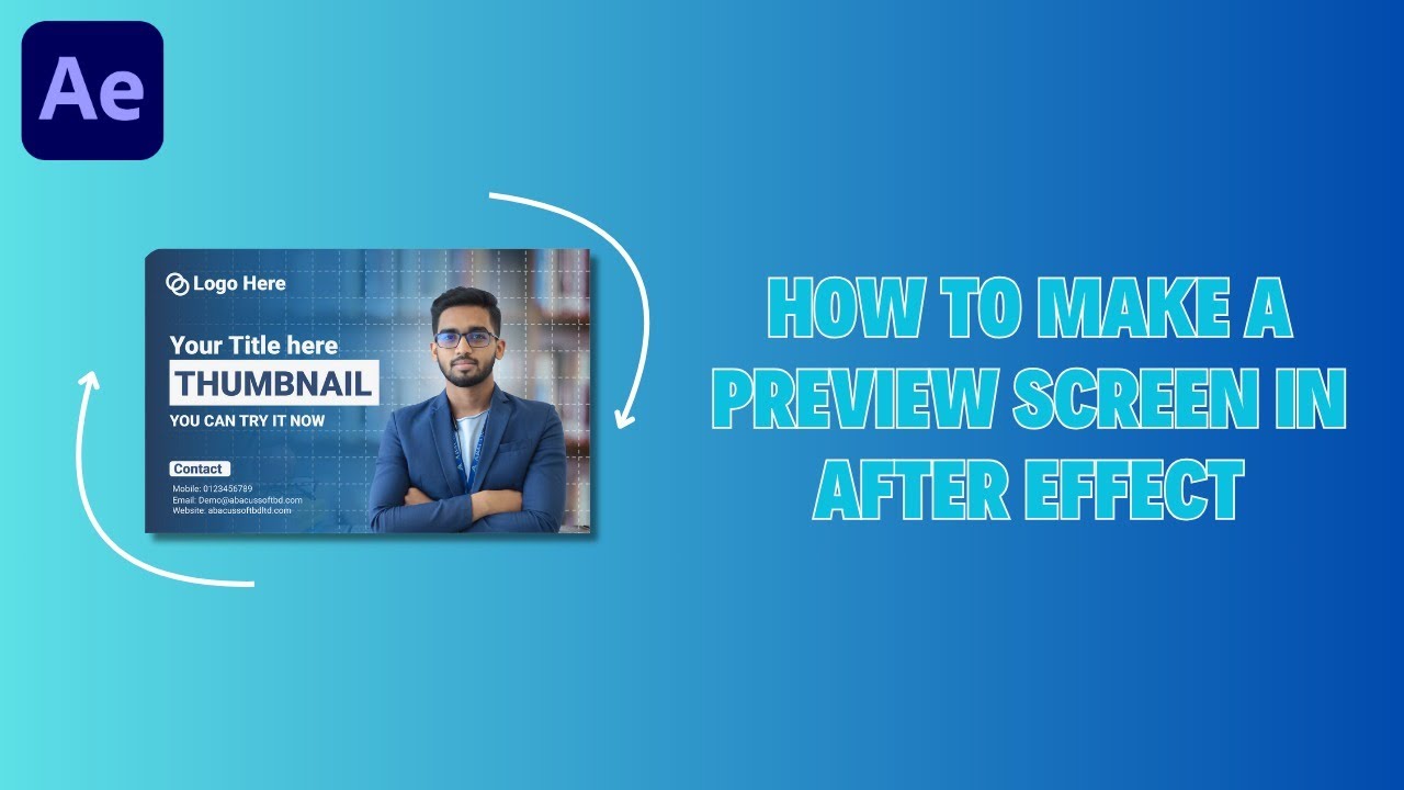 How to make a preview screen in After Effect - YouTube