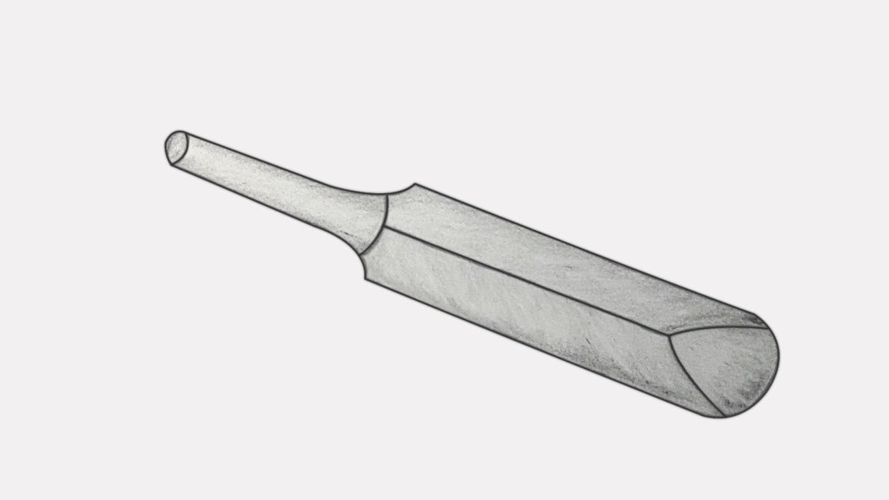 How to draw Bat ball and stumps step by step very easy/ Cricket drawing -  YouTube