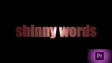 How to create a shinny word with a lens flare in premiere pro