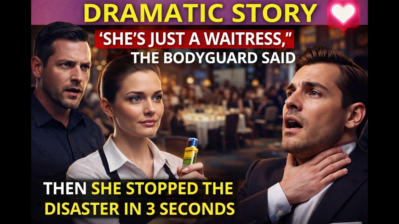 “She’s Just a Waitress,” the Bodyguard Said — Then She Stopped the Disaster in 3 Seconds