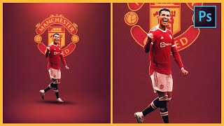 [ Photoshop Tutorial ] WELCOME HOME CR7 - Football Poster Design ⚽️
