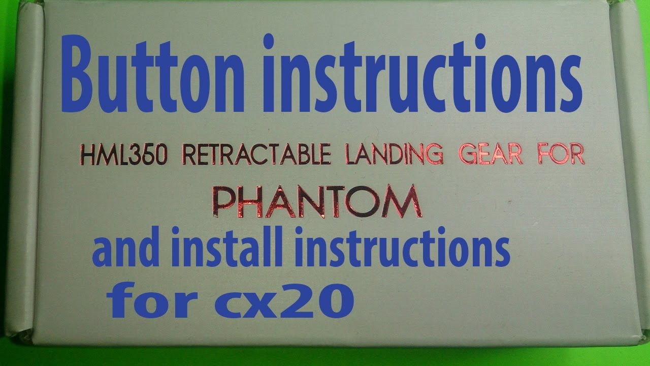 hml350 pro auto retractable landing gear kit AND mod for cx20