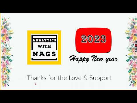 Analytics with Nags YouTube Channel Wishes Happy New Year 2023 | 2023 Learning Plan 💐💐💐