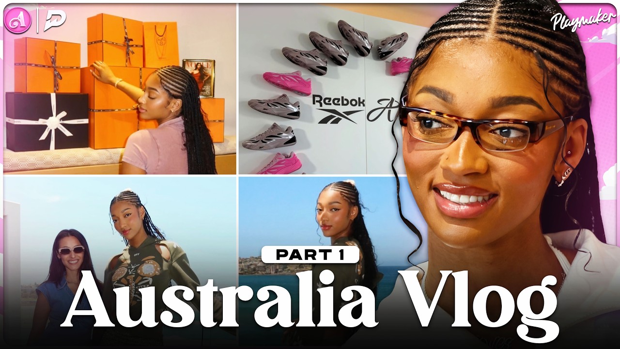 Angel Reese Lands In Australia, Takes Us Behind The Scenes To Exclusive Event + She Tries Kangaroo?!