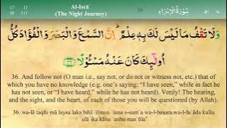 Juz 15 | Quran | Sheikh Mishary Rashid Al-Afasy | Arabic English Translation | Para 15 قرآن