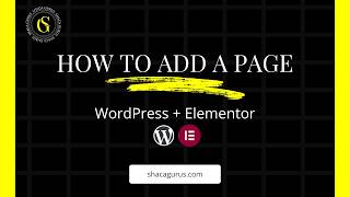 How to Add a New Page in WordPress with Elementor (Part 1)