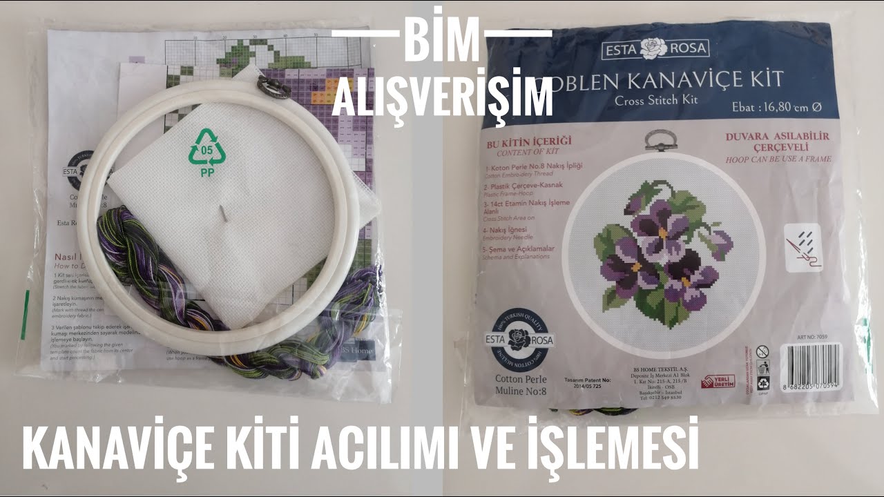 Bim den Aldığım Kanaviçe Kit Actım  ve işledim / Alışveriş / Kendinyap