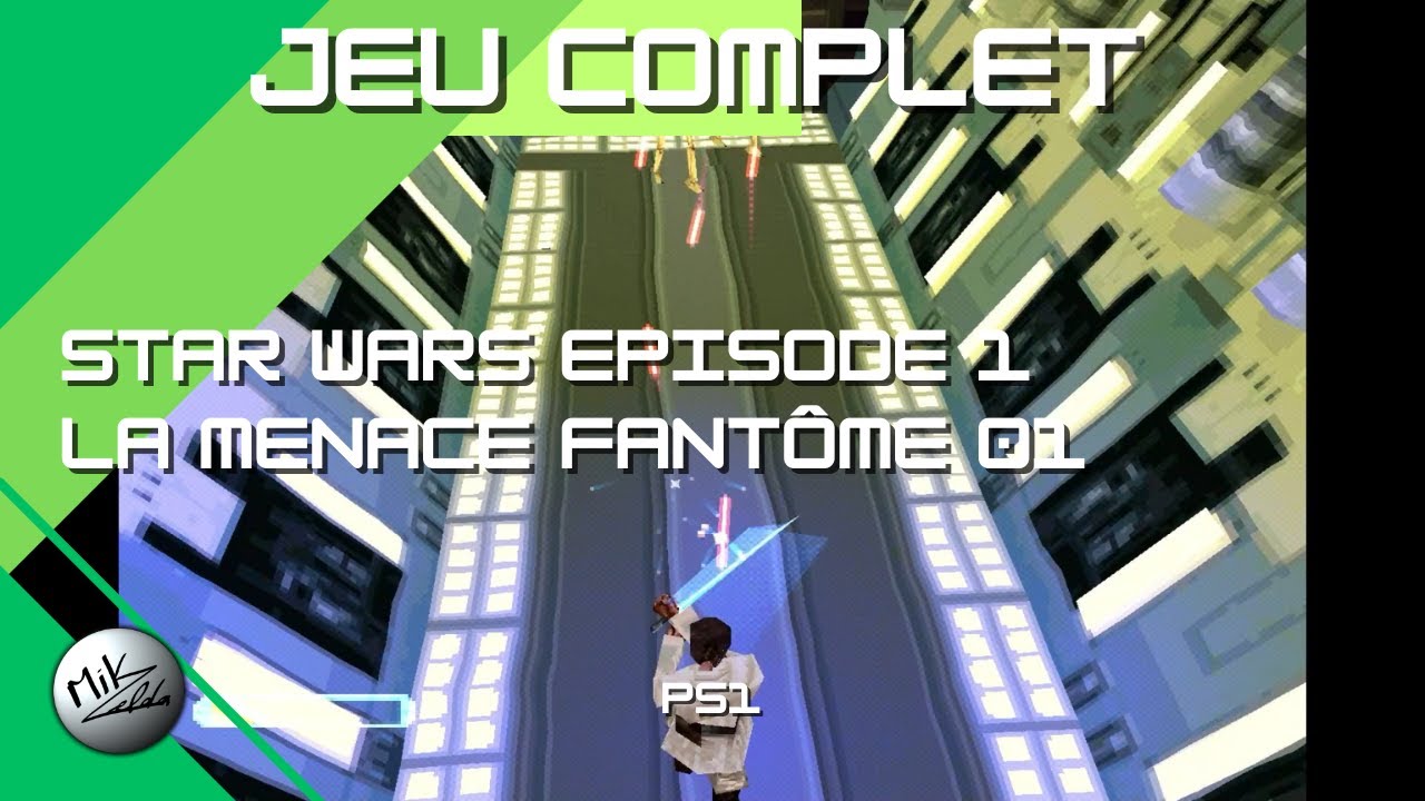 Star Wars épisode 1, La Menace Fantôme sur PS1 partie 01 - YouTube
