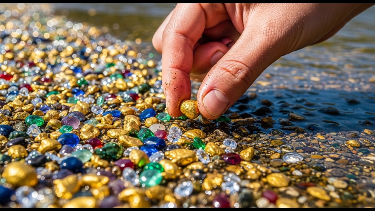 Nature’s Hidden Vault: Rare Gold and Gemstones Discovered by Accident!”
