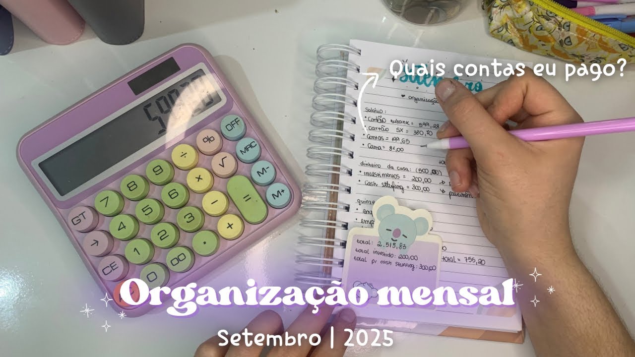 Organização mensal - Setembro | 2025💫💸