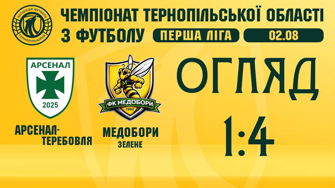 ОГЛЯД / "Арсенал-Теребовля" - "Медобори" Зелене / Чемпіонат Тернопільщини з футболу / Перша ліга