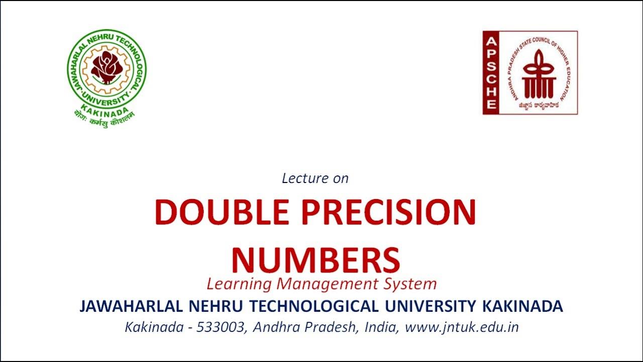 Double Precision Numbers YouTube