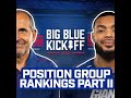 Big Blue Kickoff Live 6/4 | Position Group Rankings Part II