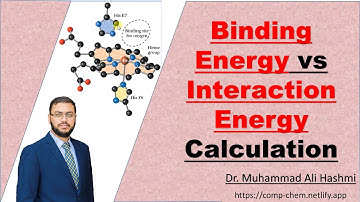 Tutorial 16 | Binding Energy vs Interaction Energy Calculations  | Dr M A Hashmi