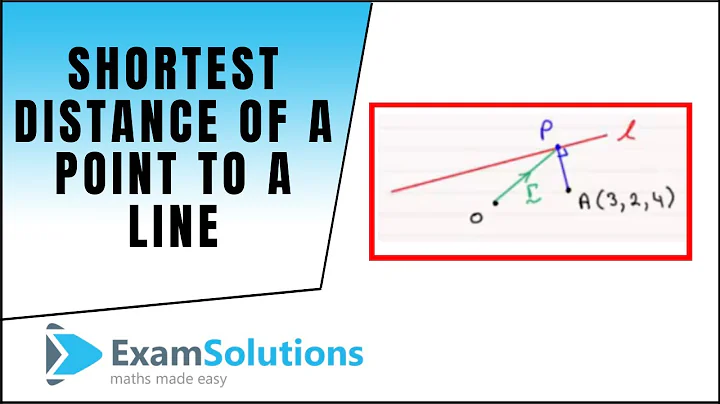 Shortest distance of a point to a line : ExamSolutions Maths Revision