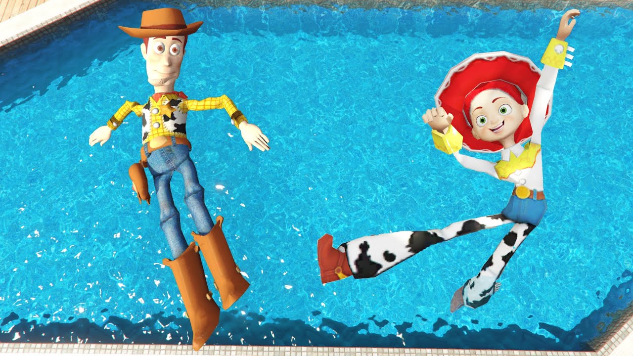 Jessie vs Woody from Toy Story in GTA 5 Epic Ragdolls|Funny moments vol.12 (Euphoria Physics)