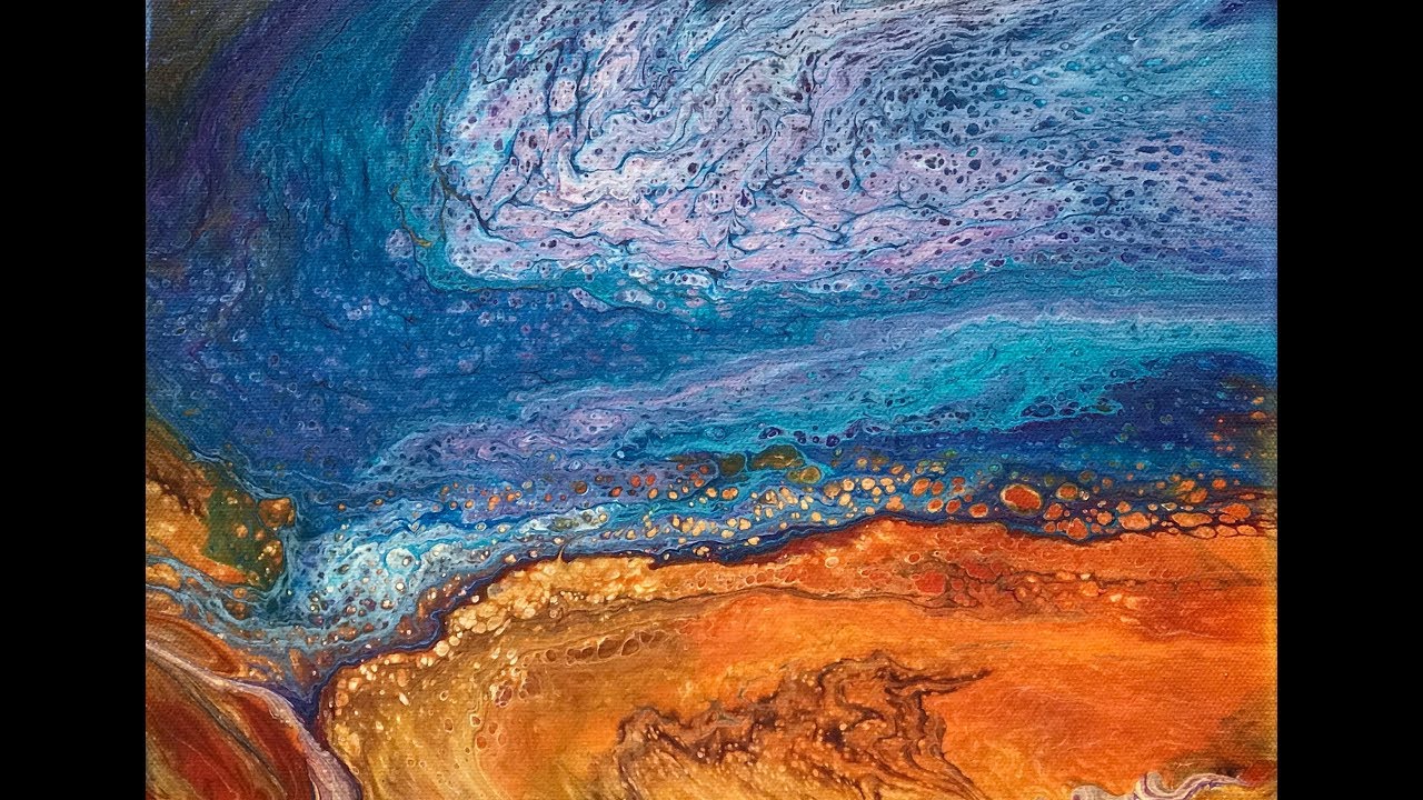 Acrylic Pour Painting 291 Double Flip Cup - Red Desert - YouTube