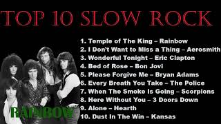 Download Lagu Rainbow, Aerosmith, Eric Clapton, Bon Jovi, Bryan Adams, Scorpions : TOP 10 SLOW ROCK 80s 90s. MP3