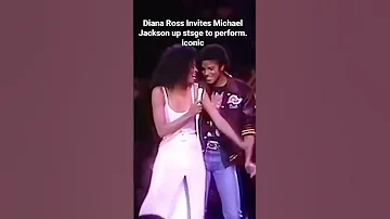 Diana Ross called Michael Jackson up on stage while performing her hit "Upside Down" in 1981. Iconic