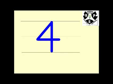 How to write numbers  How to write the number 4