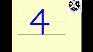 How to write numbers  How to write the number 4