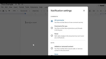 Docs Notification Settings