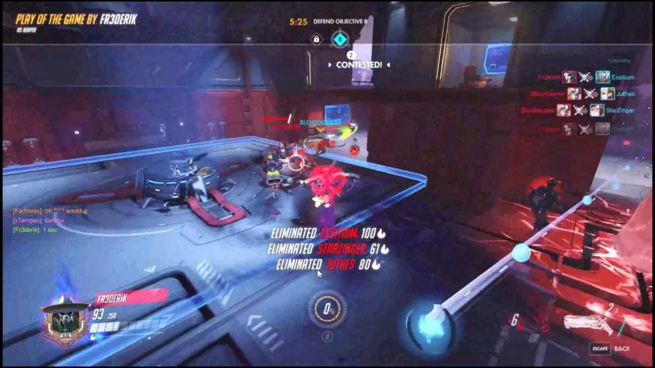 Overwatch Fr3derik - Reaper Team kill !!!