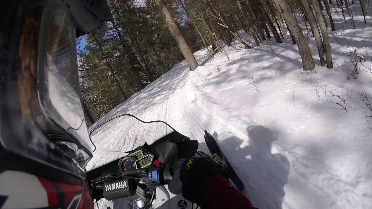 Snowmobiling in Cadillac YouTube