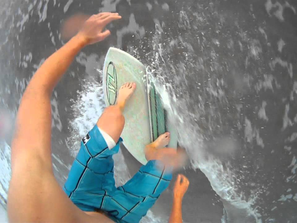 Skimboard 360 shuv it (GoPro) YouTube