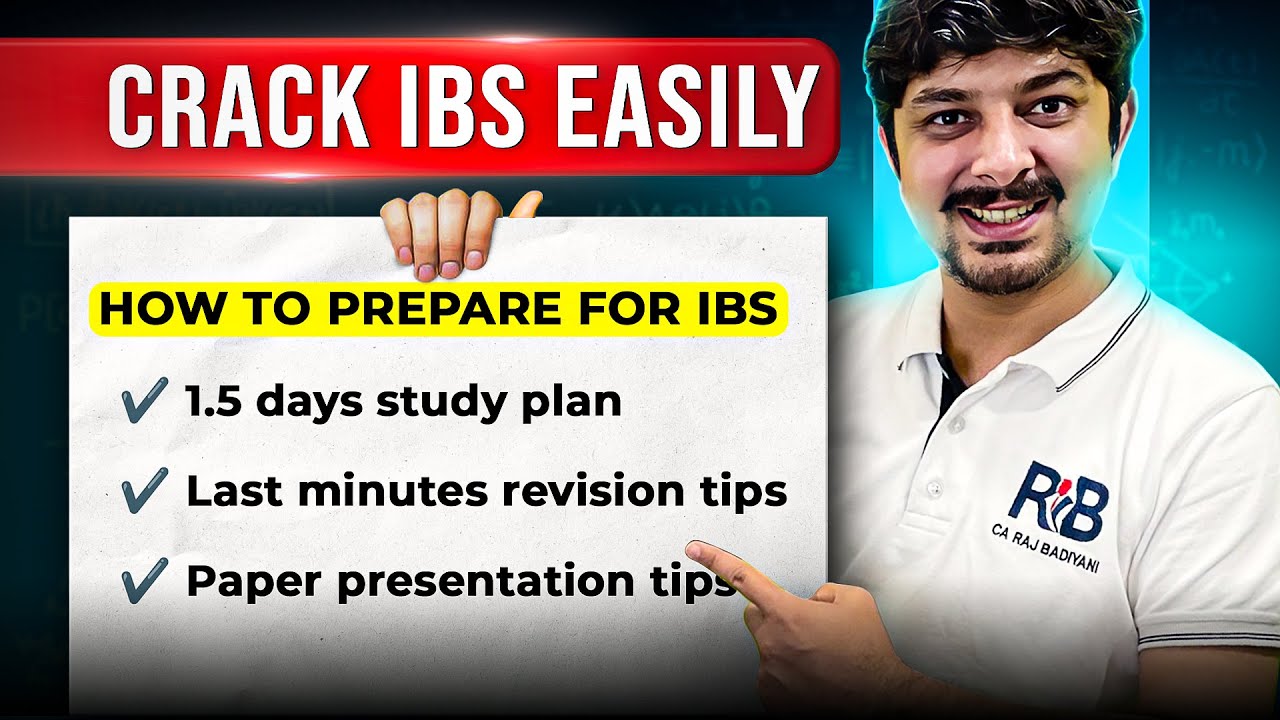 CA Final IBS Last-Minute Revision Plan | Crack the Paper in 1.5 Days
