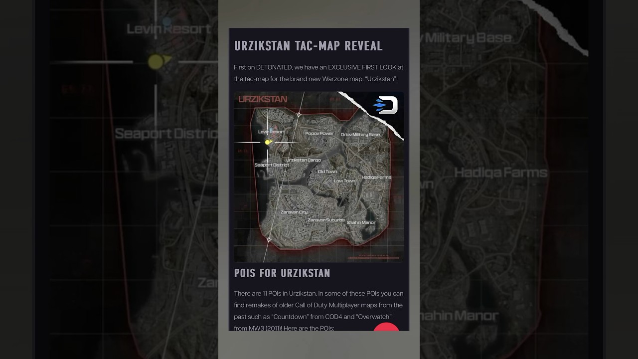 ALL Points of Interest On The NEW Urzikstan Warzone Map!