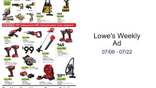 Lowe's Weekly Ad 07/09 - 07/22