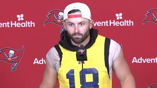 Baker Mayfield Staying Focused Ahead of Week 2 vs. Browns | Press Conference | Tampa Bay Buccaneers