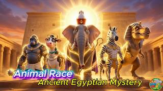 Ancient Egypt Animal Adventure! 🏜️ 3D Animal Chariots &amp; Golden Pyramid Mystery