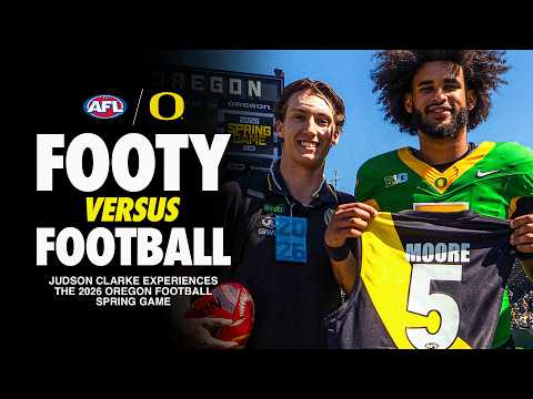 Footy vs. Football | AFL Player Takes on 2026 Oregon Football Spring Game