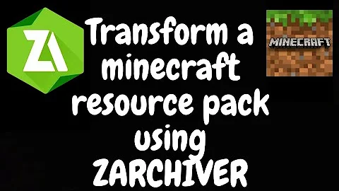 How to Transform a file to minecraft resource pack using Zarchiver