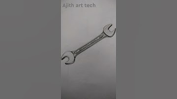 Double end spanner pencil drawing #Shorts | Ajith art tech |