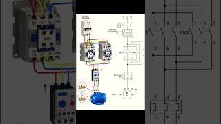 Star Delta Starter Power Wiring Diagram | 3 Phase Motor Connection | Contactor & Overload Wiring