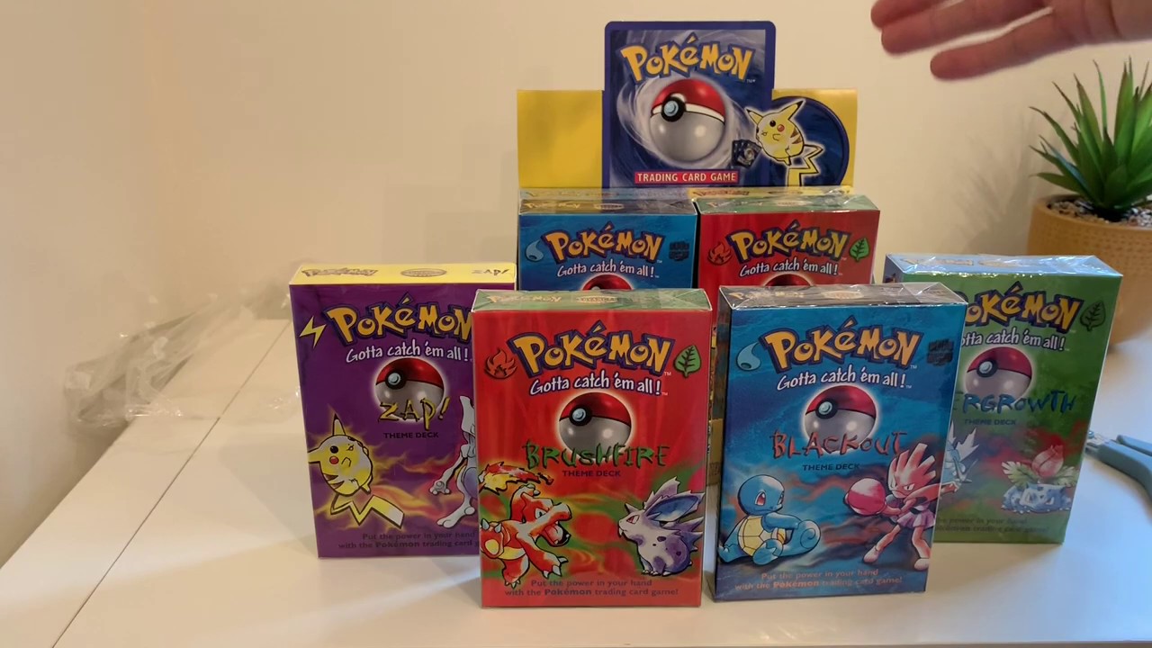 Opening a 1999 Pokemon sealed base set theme deck case