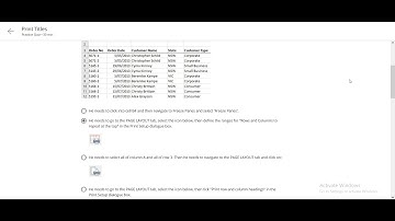 Week-5  Quiz | Print Titles | Excel Skills for Business: Essentials | Coursera