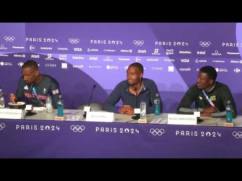 QUINCY HALL DIGS DEEP FOR 400M OLYMPIC GOLD IN 43.40, BEATS MATTHEW HUDSON-SMITH | PRESS CONFERENCE