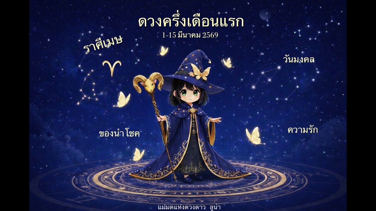 ดูดวง ราศีเมษ 1-15 มีนาคม 2569　คำทำนายจากแม่มดแห่งดวงดาว