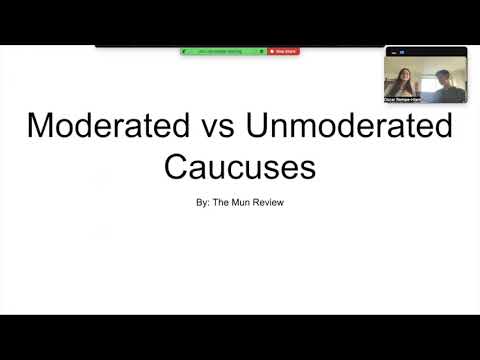 What is a Moderated Vs. an Unmoderated Caucus?