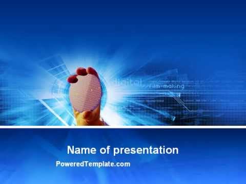 Semiconductor Matrix PowerPoint Template by PoweredTemplate.com