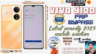 Vivo Y100 5g Frp Bypass New Security Android 13 Update ✅✅ All Vivo Frp Bypass New Method 2023 Update