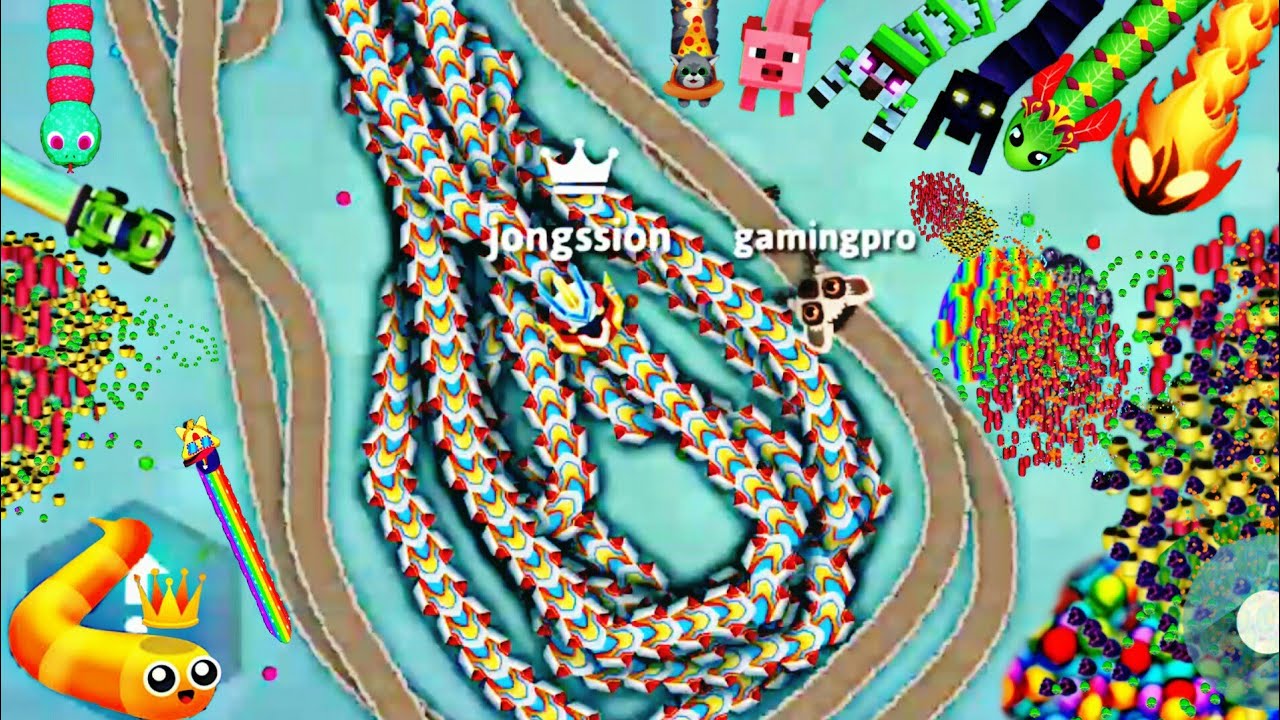 Snakeoi Map Epic Snake Io Gameplay! Top 1 Snake Io π The Map Snake Game #snakeio # ...