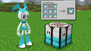 Only on TEENAGE ROBOT CRAFTING TABLE YOU CAN CRAFT SECRET ITEMS in Minecraft! SUPERHERO JENNY ITEMS!